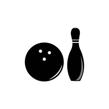 Bowling ikonu logo vektör tasarım şablonu