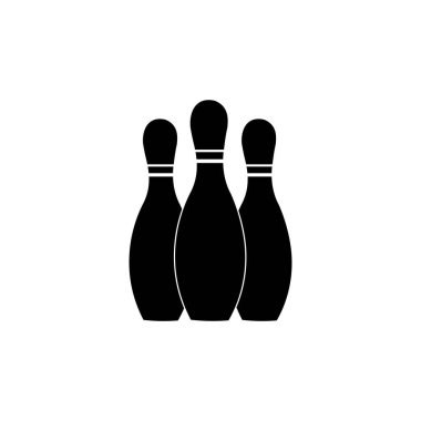 Bowling ikonu logo vektör tasarım şablonu