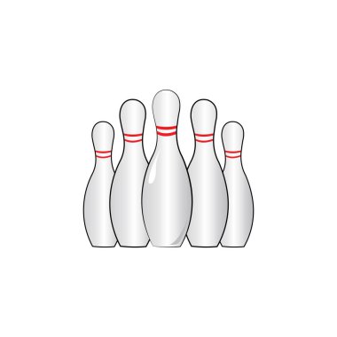 Bowling ikonu logo vektör tasarım şablonu