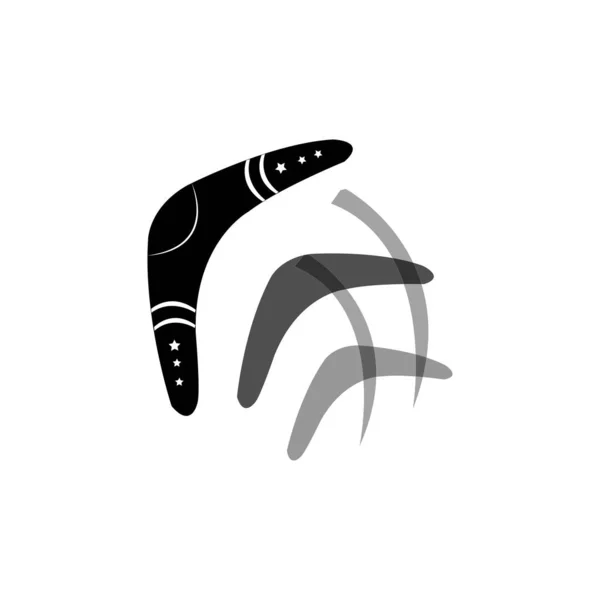 Boomerang Icono Logotipo Vector Diseño Plantilla — Vector de stock