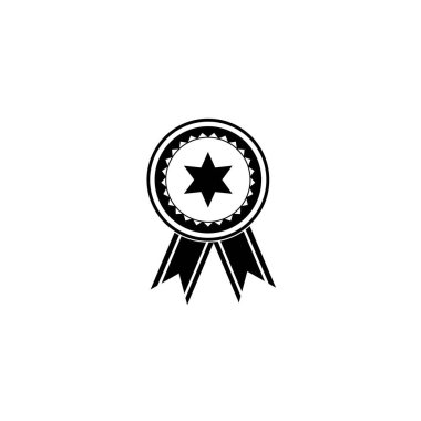 Madalya simgesi logo vektör tasarım şablonu