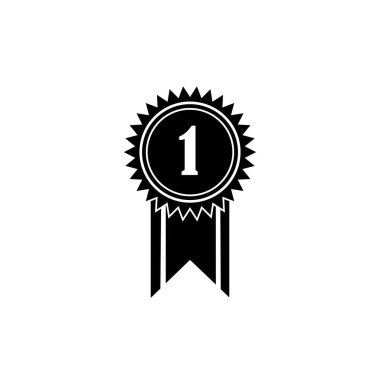 Madalya simgesi logo vektör tasarım şablonu