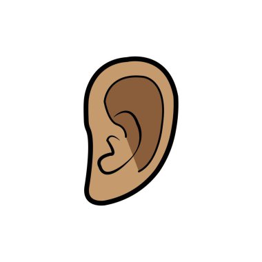 Kulak simgesi logo vektör tasarım şablonu