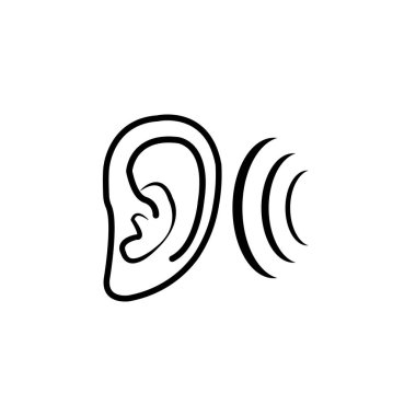 Kulak simgesi logo vektör tasarım şablonu