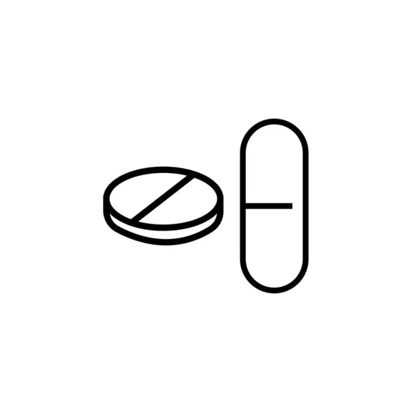 Medicine Capsules Icon Logo Vector Design Template — Stock Vector