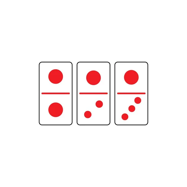 Šablona Návrhu Vektoru Loga Domino — Stockový vektor