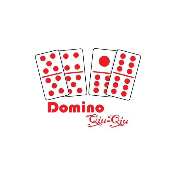 Шаблон Векторного Дизайна Логотипа Домино — стоковый вектор