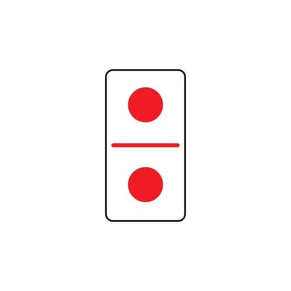 Domino Simgesi Logo Vektör Tasarım Şablonu — Stok Vektör