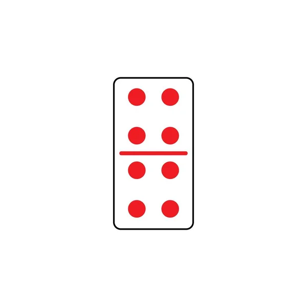 Domino Pictogram Logo Vector Ontwerp Template — Stockvector