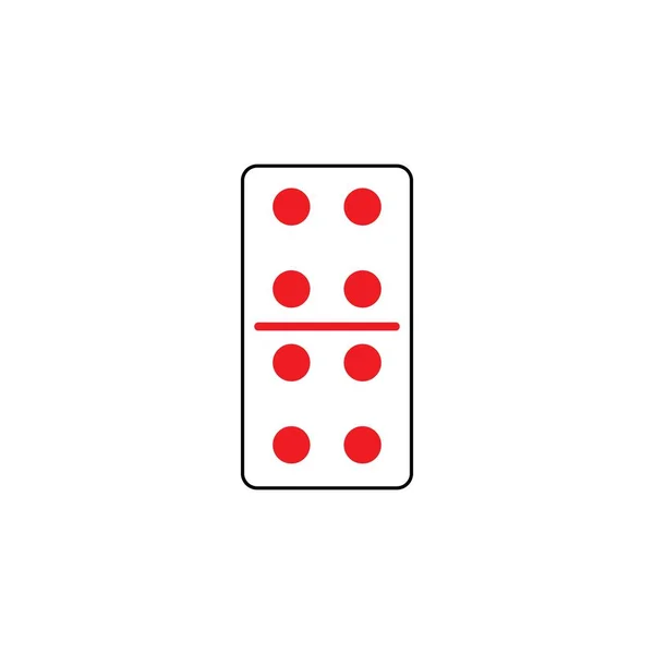 Domino Icono Logotipo Vector Diseño Plantilla — Vector de stock