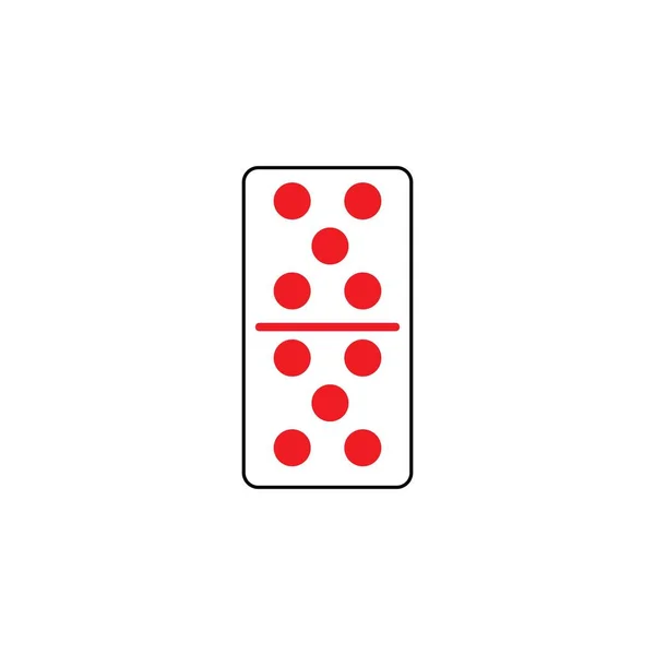 Domino Pictogram Logo Vector Ontwerp Template — Stockvector