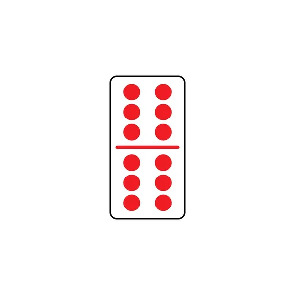Domino Icono Logotipo Vector Diseño Plantilla — Archivo Imágenes Vectoriales
