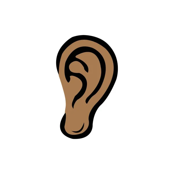 Icono Del Oído Logotipo Vector Diseño Plantilla — Archivo Imágenes Vectoriales