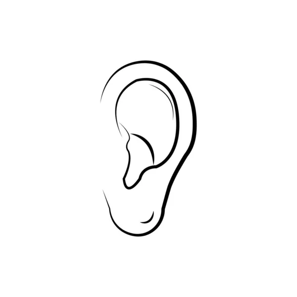 Icono Del Oído Logotipo Vector Diseño Plantilla — Vector de stock