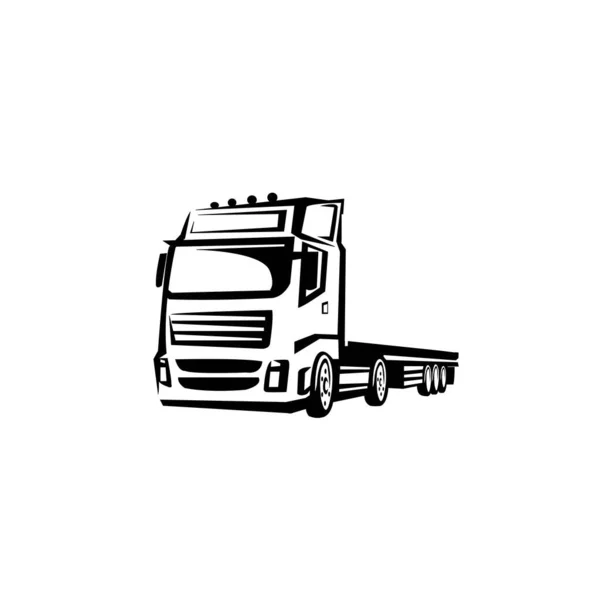 トラックアイコンロゴベクトルデザインテンプレート — ストックベクタ