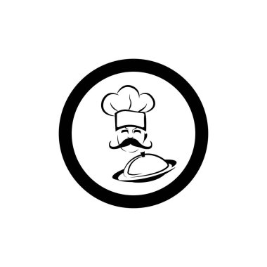Şef simge logo vektör tasarım şablonu