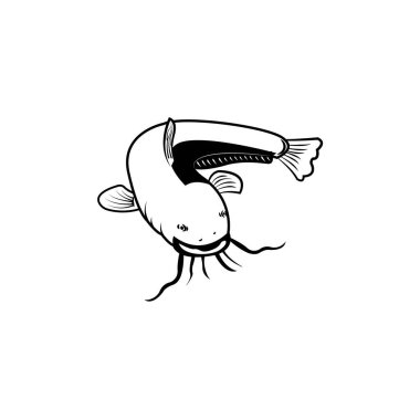 catfish simge logo vektör tasarım şablonu