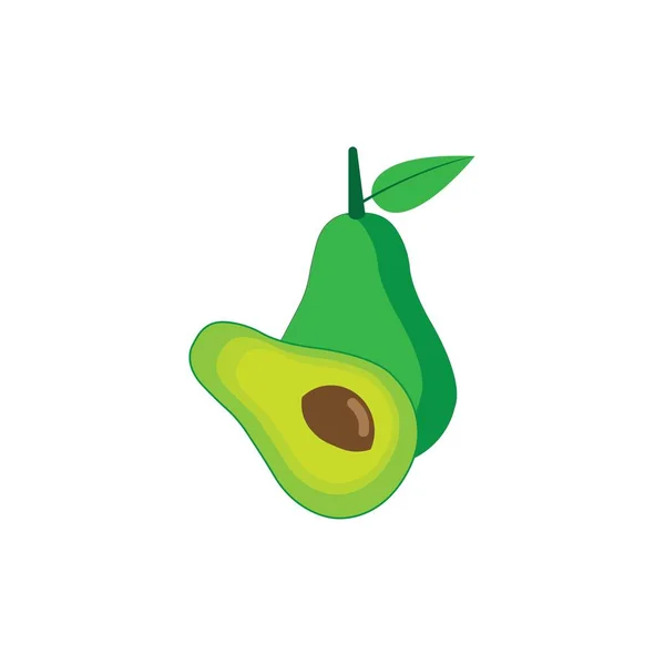 Avocado Icon Logo Vector Design Template — Vetor de Stock