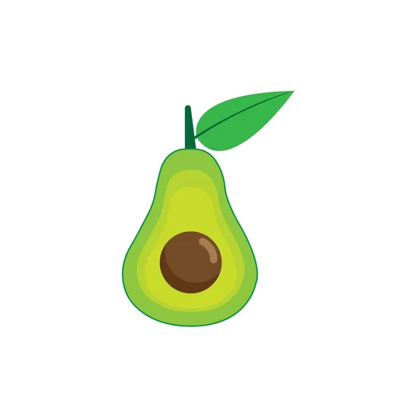 Avocado Icon Logo Vector Design Template — Vetor de Stock