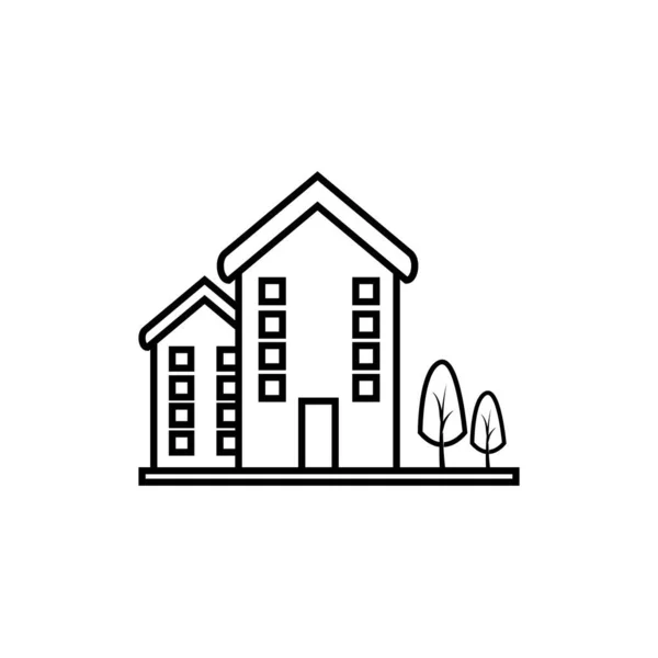 Шаблон Векторного Дизайна Логотипа Здания — стоковый вектор