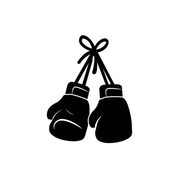 Boxing Gloves Icon Logo Vector Design Template — Stock Vector