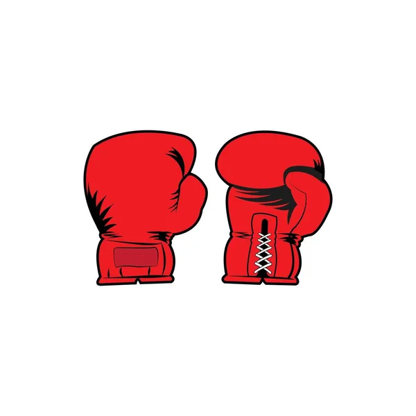 Boxing Gloves Icon Logo Vector Design Template — Stock Vector