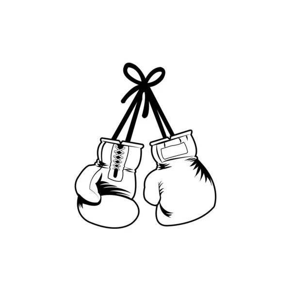 Boxing Gloves Icon Logo Vector Design Template — Stock vektor