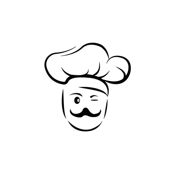 Chef Icon Logo Vector Design Template — ストックベクタ