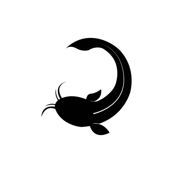 Catfish Simge Logo Vektör Tasarım Şablonu — Stok Vektör