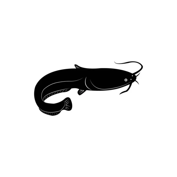 Catfish Icon Logo Vector Design Template — ストックベクタ