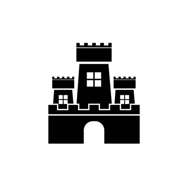 Castle Icon Logo Vector Design Template — Stock Vector