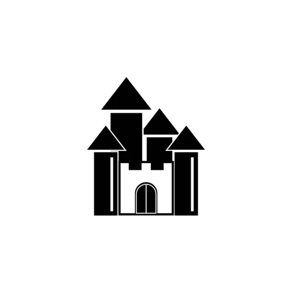 Modelo Projeto Vetor Logotipo Ícone Castelo — Vetor de Stock