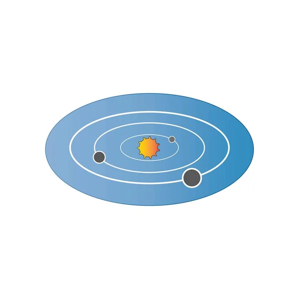 Szablon Projektu Wektora Logo Układu Słonecznego — Wektor stockowy