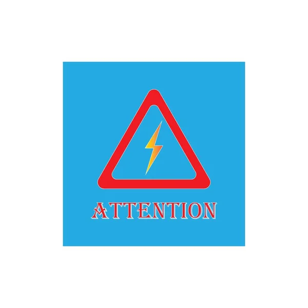 Attention Icon Logo Vector Design Template — Vettoriale Stock