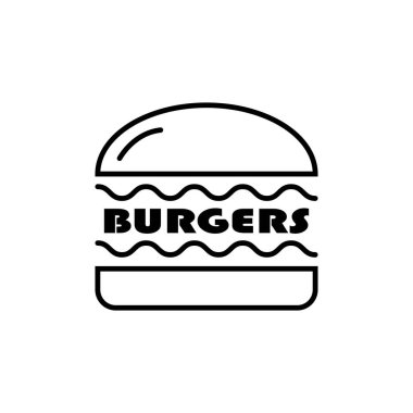 Hamburger simgesi logo vektör tasarım şablonu