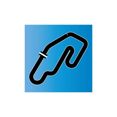 yarış parçası simgesi logo vektör tasarım şablonu