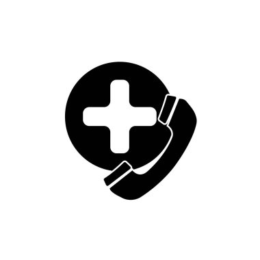 Acil çağrı simgesi logo vektör tasarım şablonu