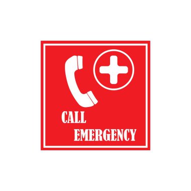 emergency call icon logo vector design template