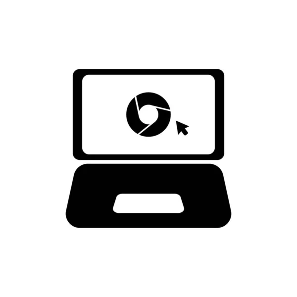 Computer Icon Logo Vector Design Template — Stok Vektör