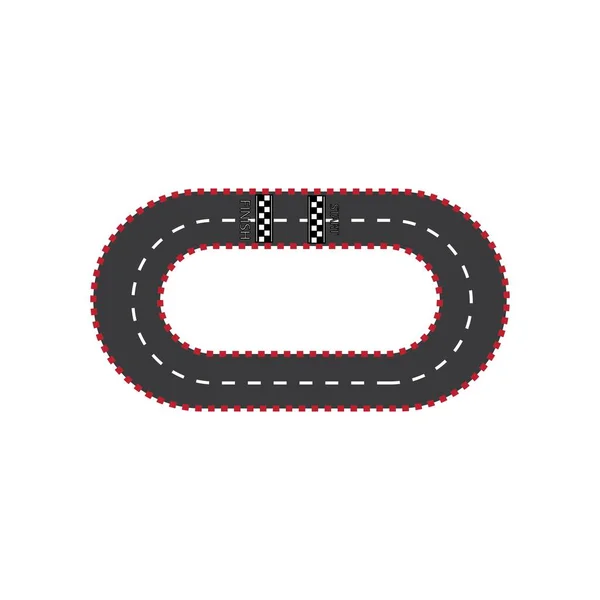 Race Track Icon Logo Vector Design Template — ストックベクタ