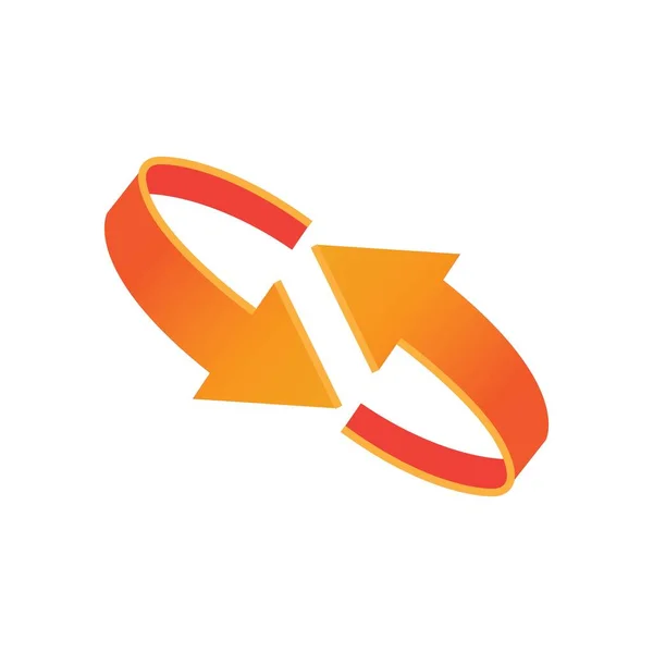Rotatie Pictogram Logo Vector Ontwerp Template — Stockvector