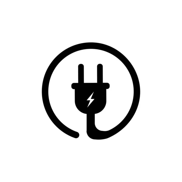 Шаблон Векторного Дизайна Логотипа Plug Icon — стоковый вектор