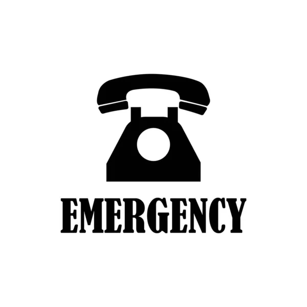 Emergency Call Icon Logo Vector Design Template — Stock vektor