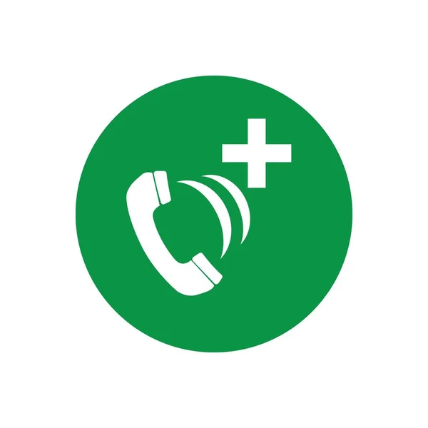 Emergency Call Icon Logo Vector Design Template — Stock Vector
