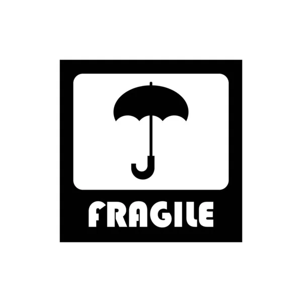 Fragile Icon Logo Vector Design Template — Vector de stock