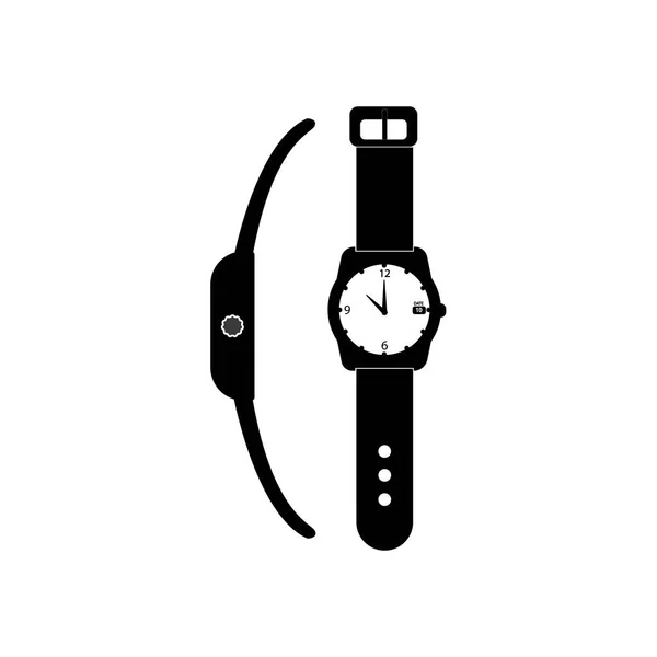 Watch Icon Logo Vector Design Template — 스톡 벡터