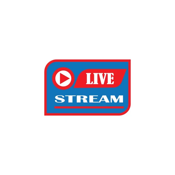 Live Stream Icon Logo Vector Design Template — ストックベクタ