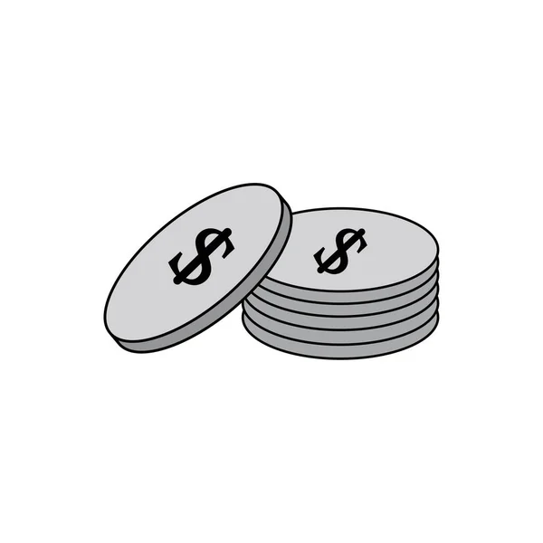 Money Icon Logo Vector Design Template — Vetor de Stock