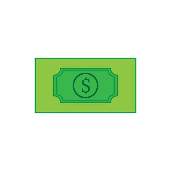 Ícone Dinheiro Modelo Design Vetor Logotipo — Vetor de Stock