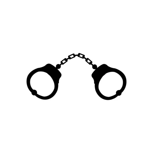 Handcuffs Icon Logo Vector Design Template — Stock Vector